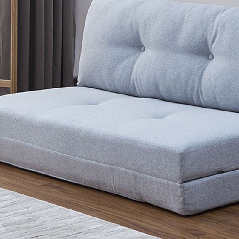 Contemporary Linen Armless Sofa Bed Standard Sofa Foldable Sofa for Living Room