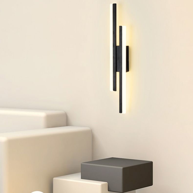 2 luces Luz de pared Acrílico Minimalista LED Pared Spl Donce en negro para sala de estar