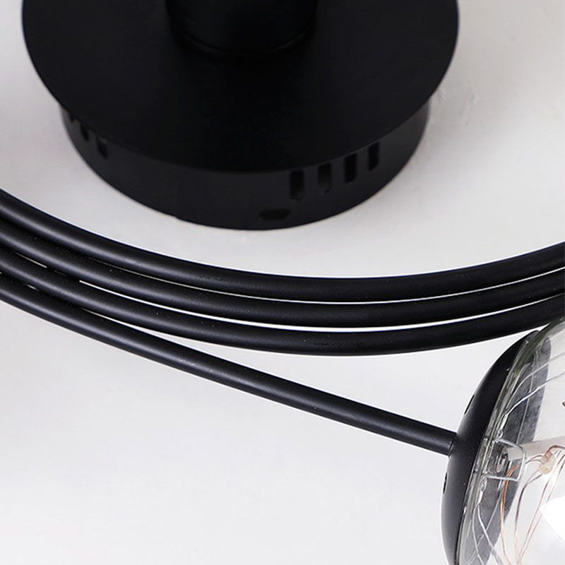 6-Lights Globe Glass Ceiling Light Simplicity Modern Style Flush Mount Light for Bedroom