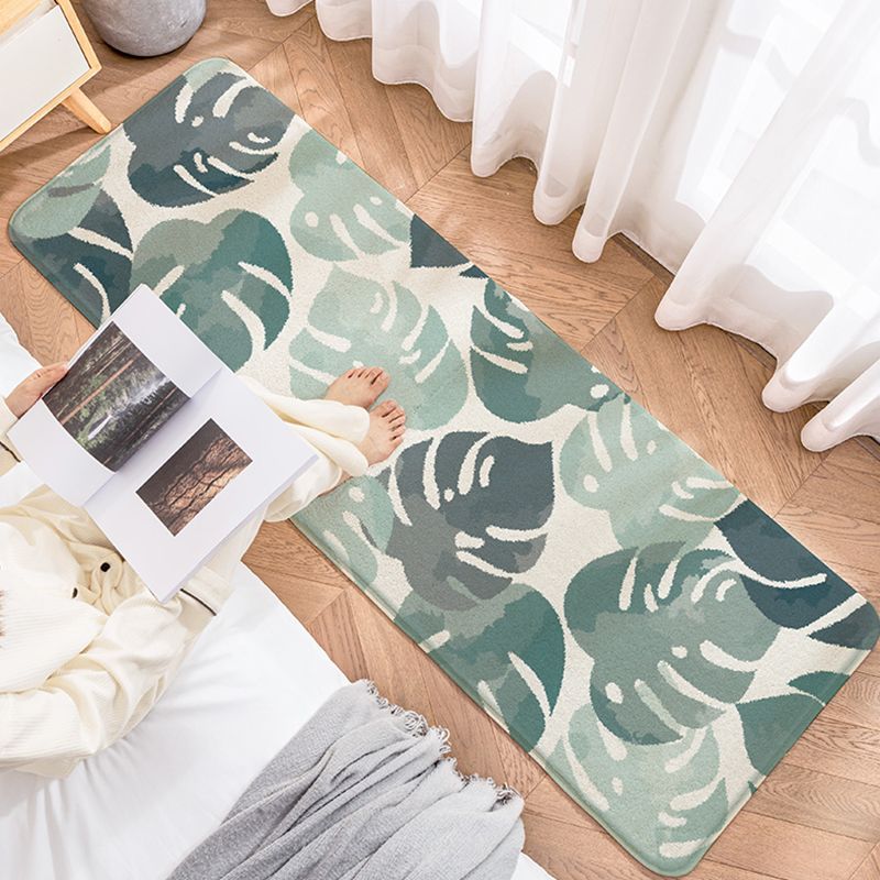 Groen Modern Rug Tapsel Blending Plant Tapijt Non-slip achterste Tapijt voor woonkamer