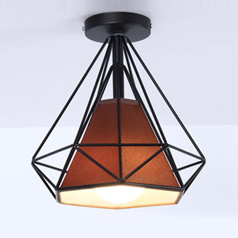 1-light Ceiling Mounted Light Industrial Style Close to Ceiling Light