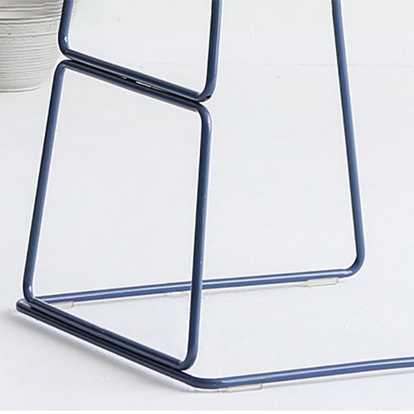 Modern Backrest Armless Counter Stool Iron High Stool with Plastic Cushion