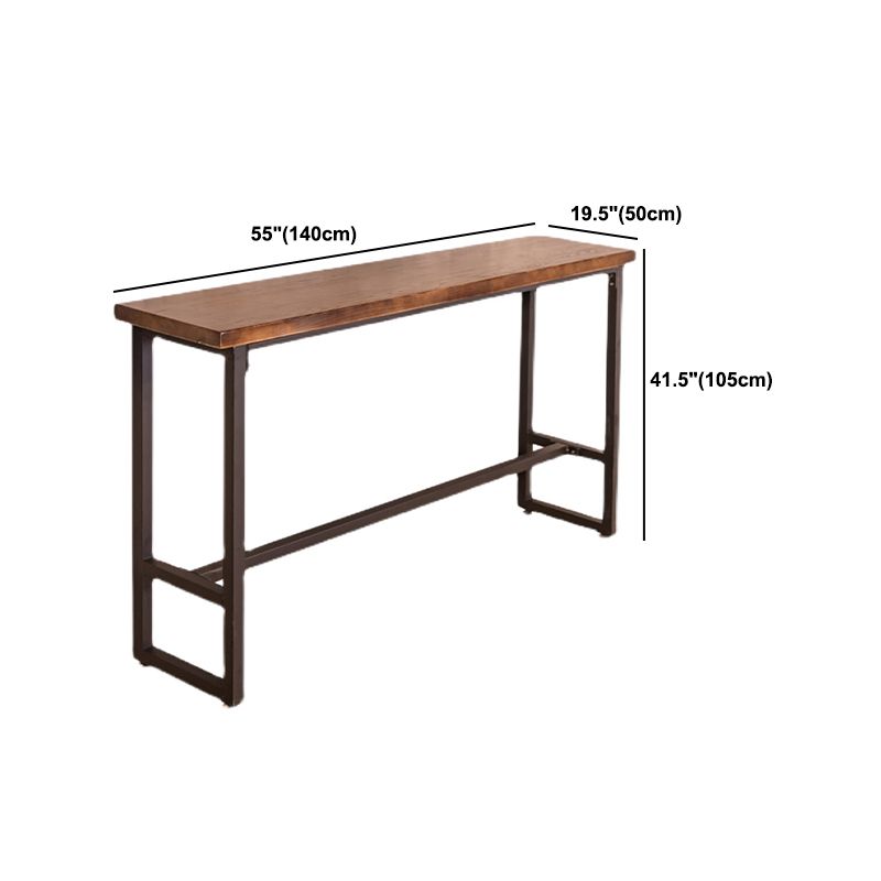 Industrial 1/4/7 Pieces Bar Table Set Rectangle Pine Wood Counter Table for Cafe