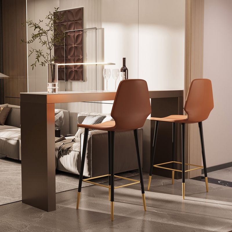 Modern 1/2/3 Pieces Bar Table Set Rectangle Stone Counter Table with Stools for Balcony