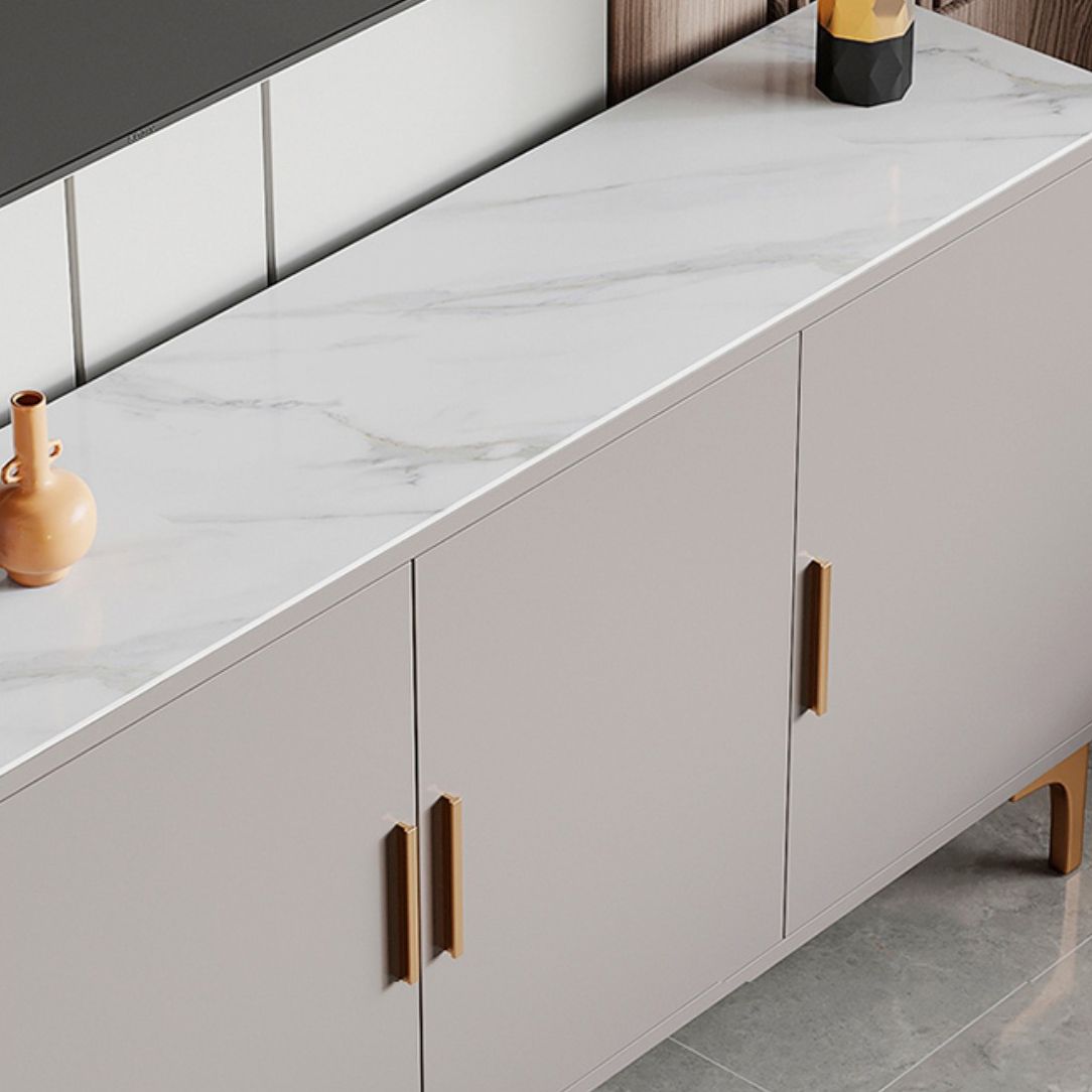 Sintered Stone Enclosed TV Storage Scandinavian Rectangle TV Cabinet