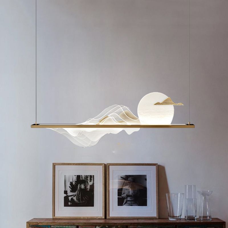 Luces colgantes colgantes de metal lámparas colgantes lineales modernas para el comedor