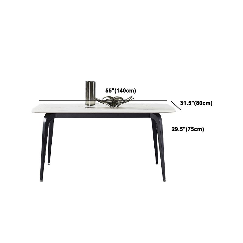 Designer 1/4/5/7 Pieces Dining Table Set Rectangle White Stone Top Dinette Set