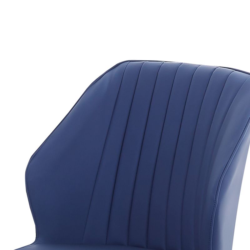 Modern Style Dining Side Chair with Metal Legs Armless Chair for Kitchen