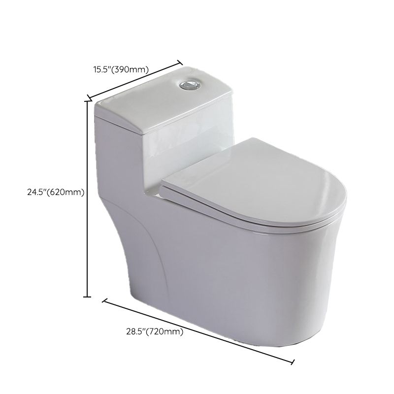 Contemporary Floor Mount Flush Toilet White Ceramic Urine Toilet for Bathroom