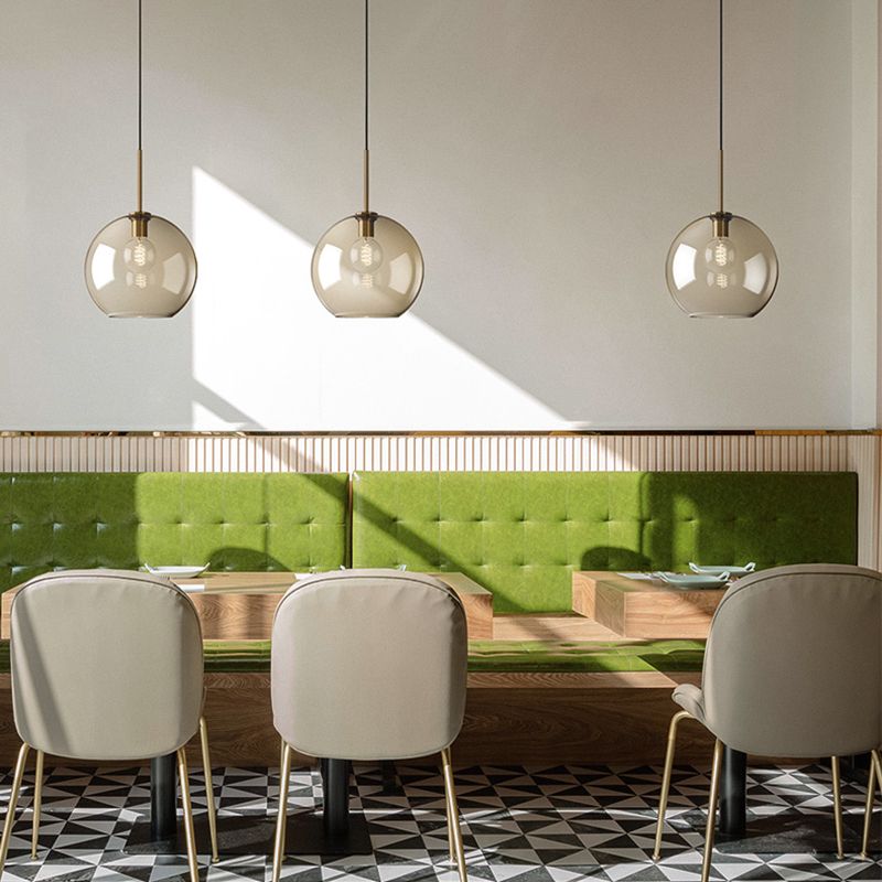 1 pendentif suspendu léger Style industriel en verre transparent plafond