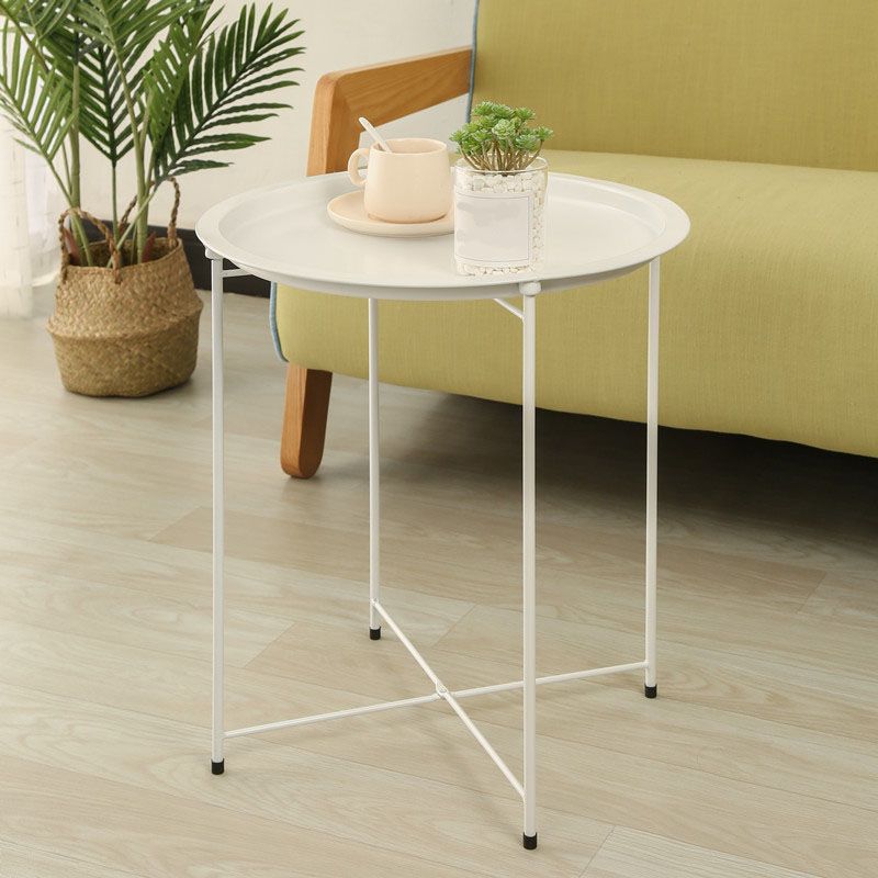 Medieval Modern Style Round Square Metal Table 4 Legs Base Side Table