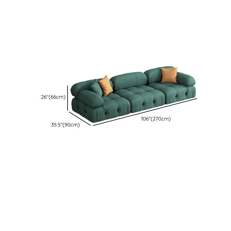 35" Wide Contemporary Sofa Forest Green Stain Resistant Seating