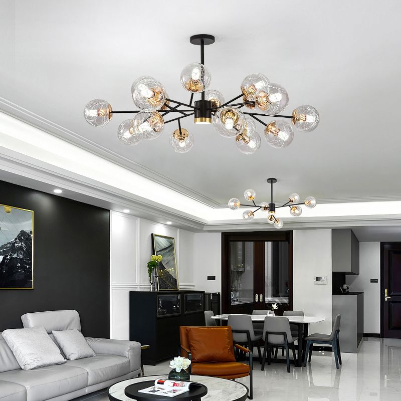 Contemporary Wrought Iron Hanging Chandelier Ceiling Hanging Light Fixture
