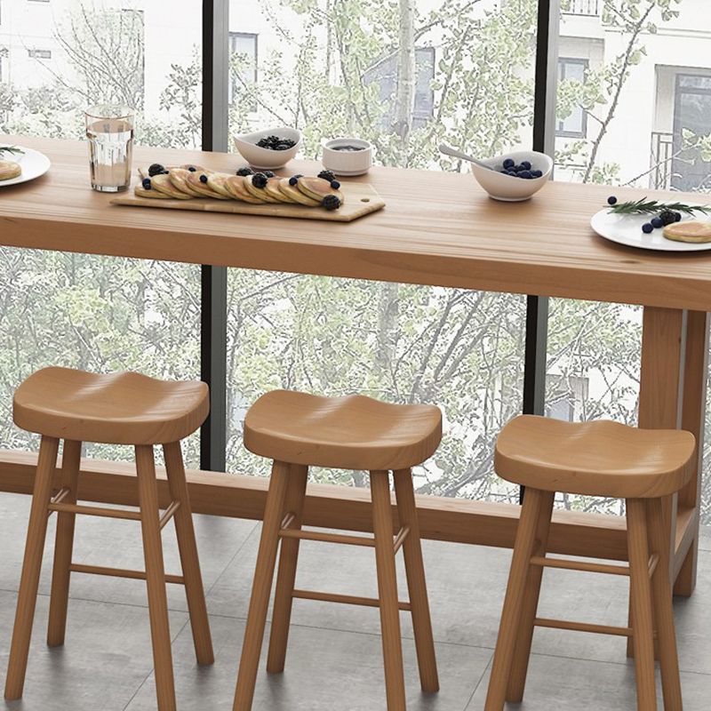 Dining Room Pine Wood Counter Table 42-inch Height Contemporary Bar Table