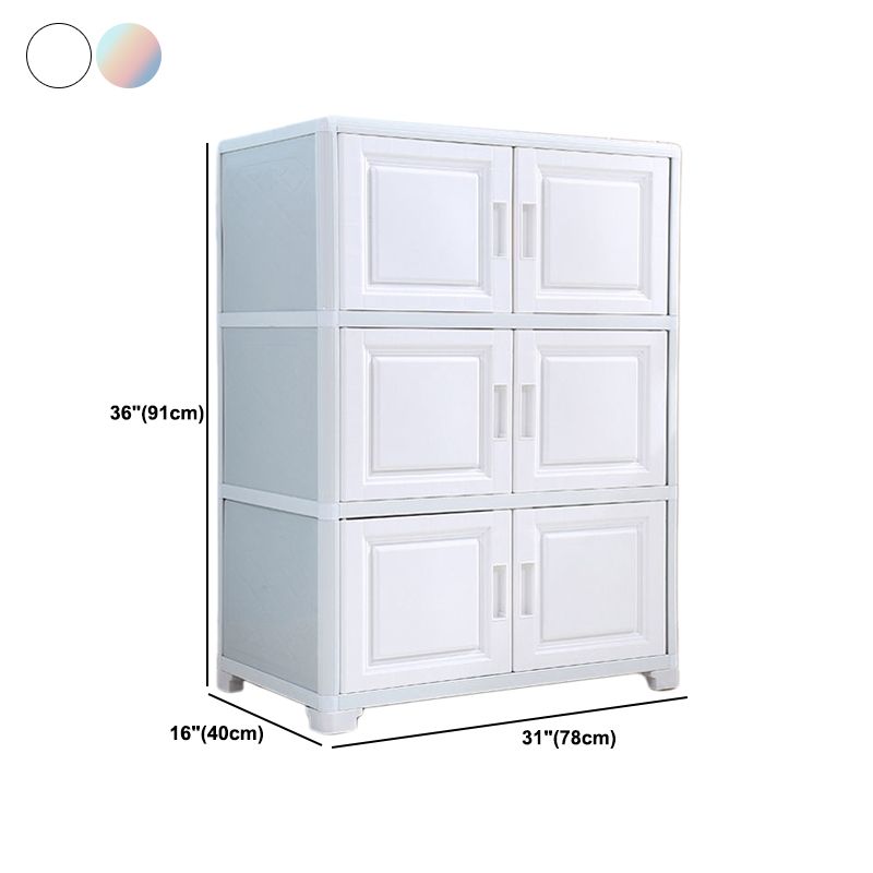 Contemporary Style Bedroom Cabinet Plastic Non-Hanging Storage Cabinet