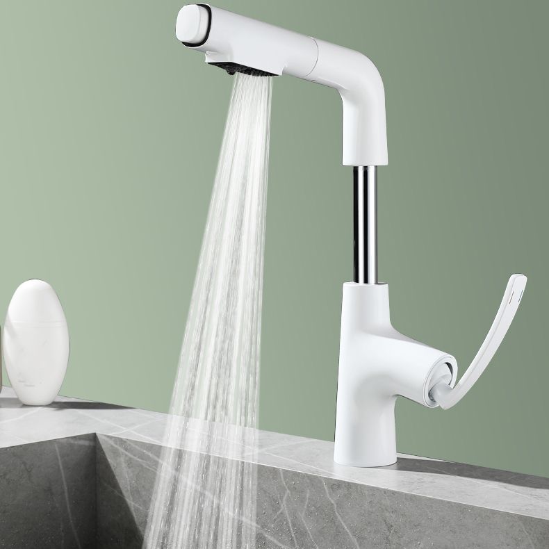 Stainless Steel Bathroom Faucet Swivel Single Lever Handle Circular Vessel Sink Faucet