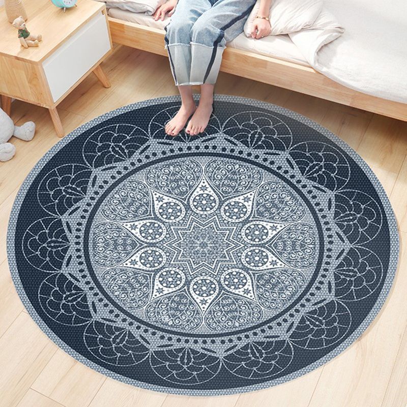 Nostalgisch traditioneel vloerkleed multi-gekleurde bloemen gedrukt tapijt Anti-slip achterste huisdiervriendelijke machine wasbaar tapijt voor slaapkamer