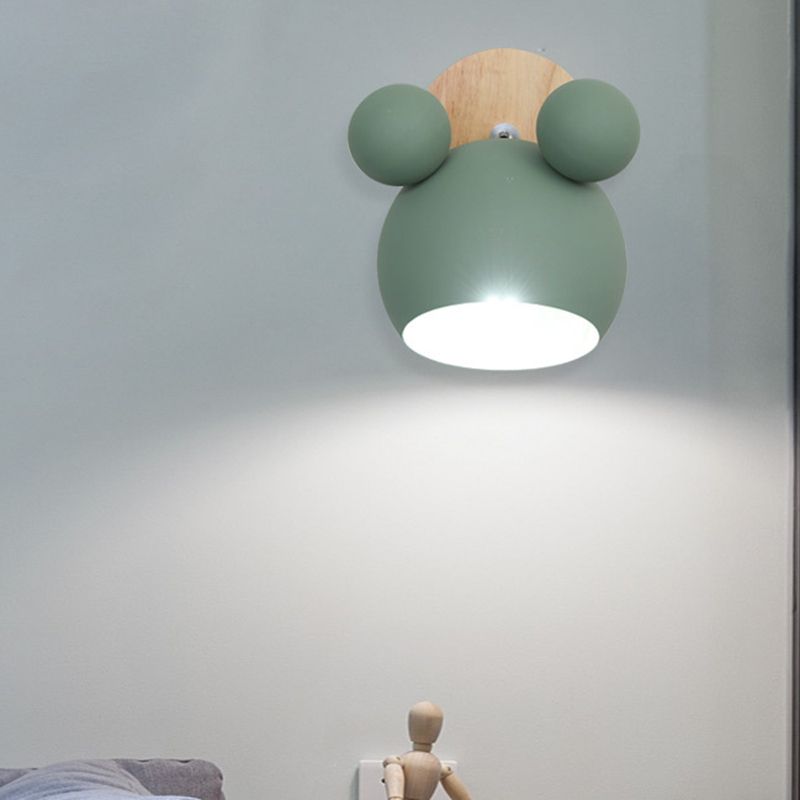 Metal Half Round Wall Mounted Lamps Modern Style 1 Light Wall Mount Lighting