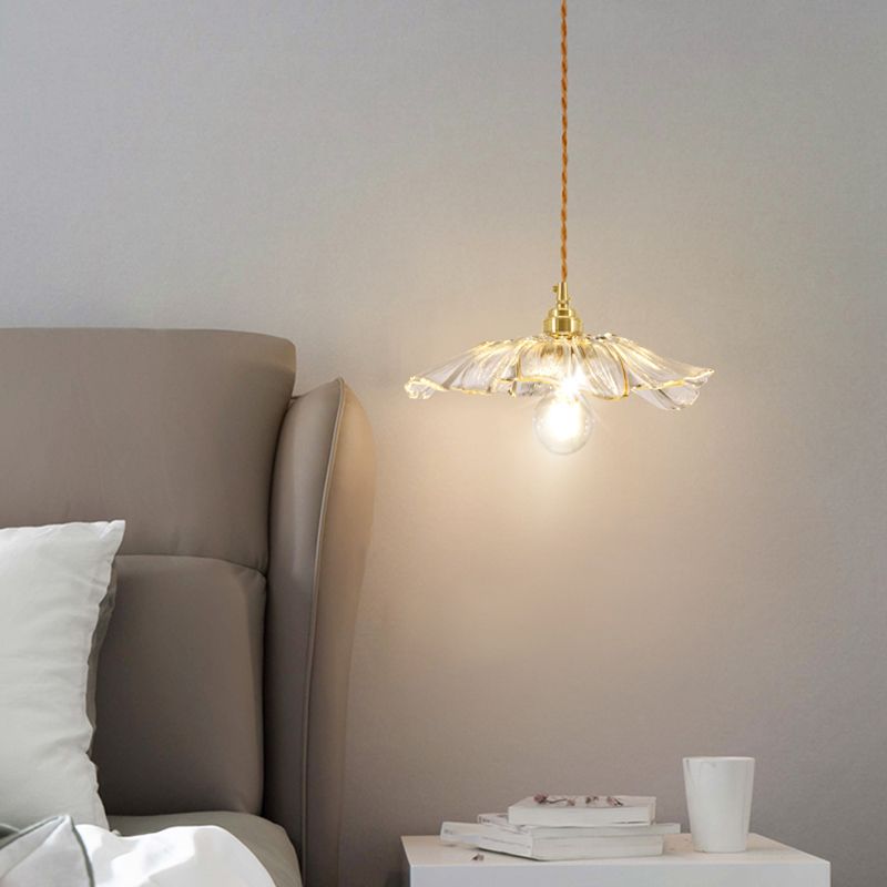 Modern Style Cone Shape Pendant Lighting Glass Pendant Light for Bedroom