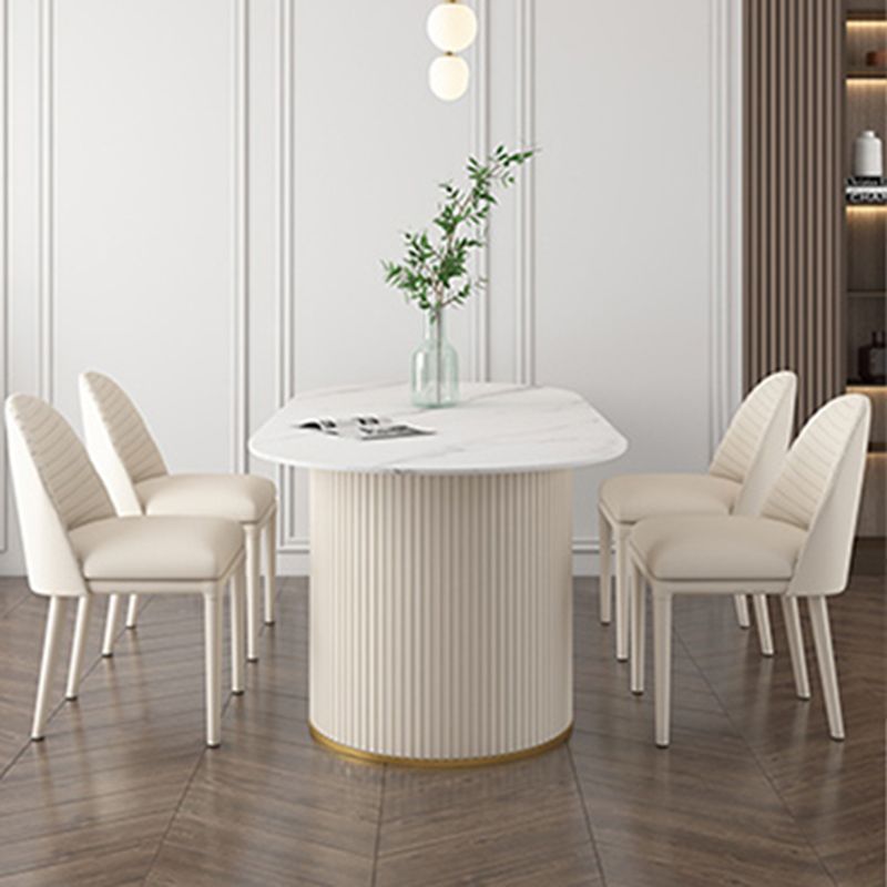 Table ovale de luxe traditionnelle en métal