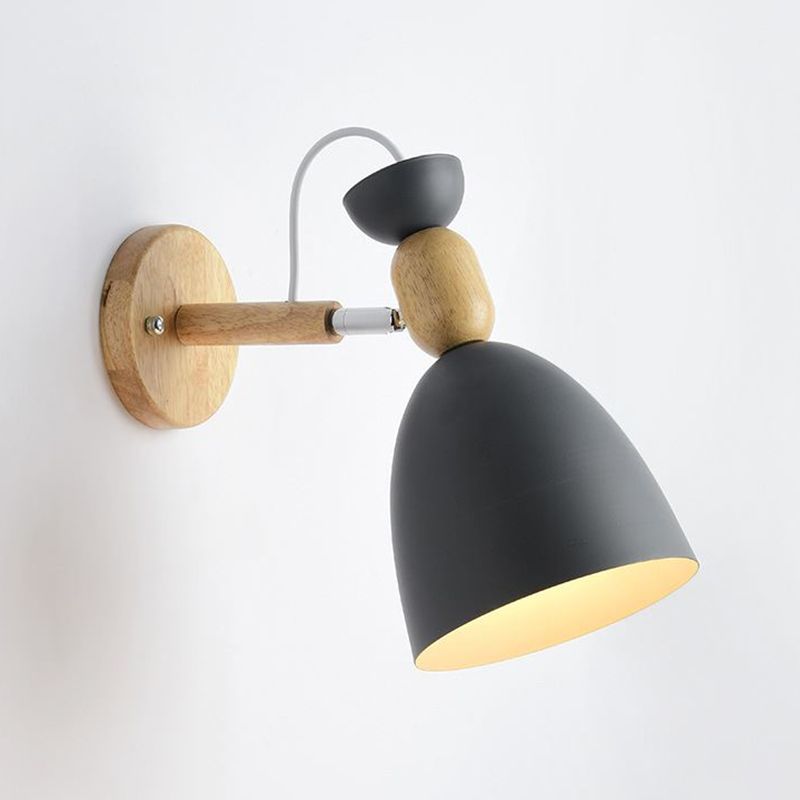 1-Light Geometric Wall Light Fixtures Modern Style Metal Wall Mount Lamp