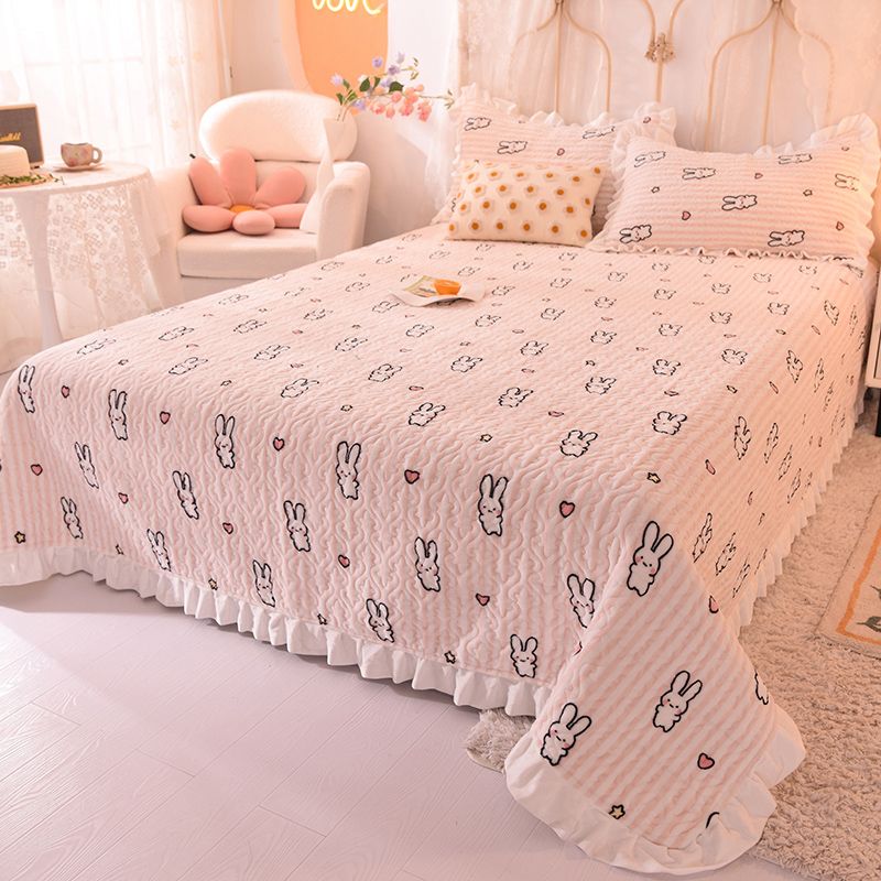 Polyester Fitted Sheet Cartoon Pattern Breathable Ultra-Soft Fitted Sheet