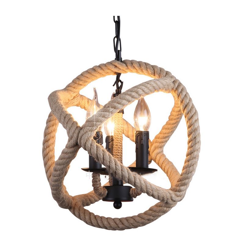 Industriële multi -lichten hanglamp armaturen touwbol kroonluchter verlichtingsarmatuur