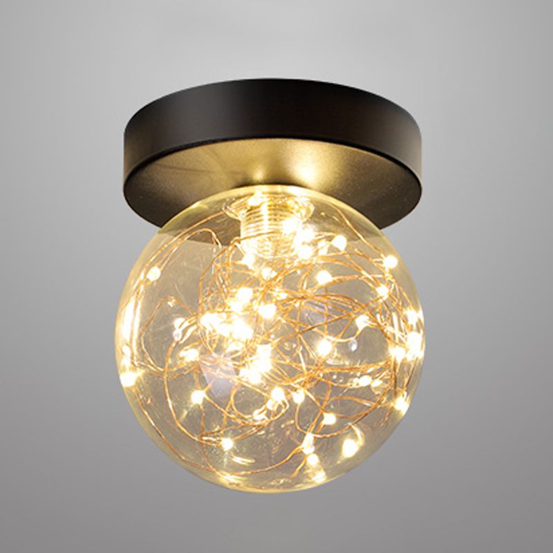 Modernism Flush Mount Ceiling Light Glass Flush Light for Corridor