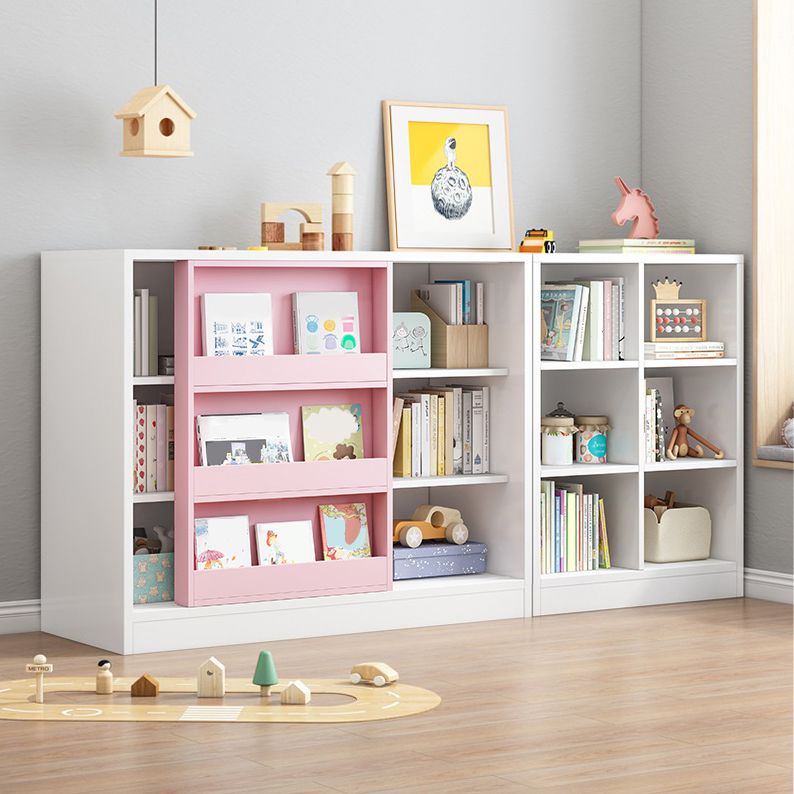 Closed Wooden Bookshelf Modern Home Living Room Square Bookcase