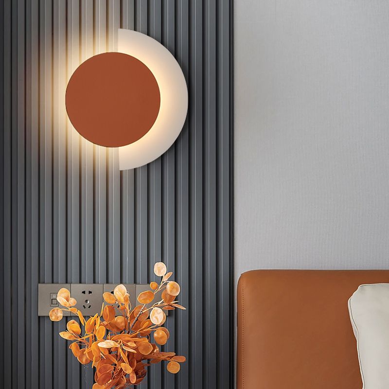 Mid-Century Artistic Sunrise Sconce Light Fixture Metal Living Room LED Wall Mounted Lamp