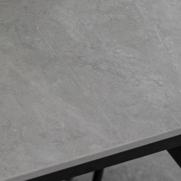 Industrial Dining Room Table Sintered Stone Table with Black Base for Home Kitchen Dinner