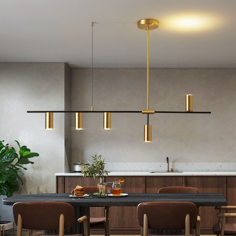 Nordic Simple Dining Table Island Lamp Kitchen Dining Pendant Lamp in Gold