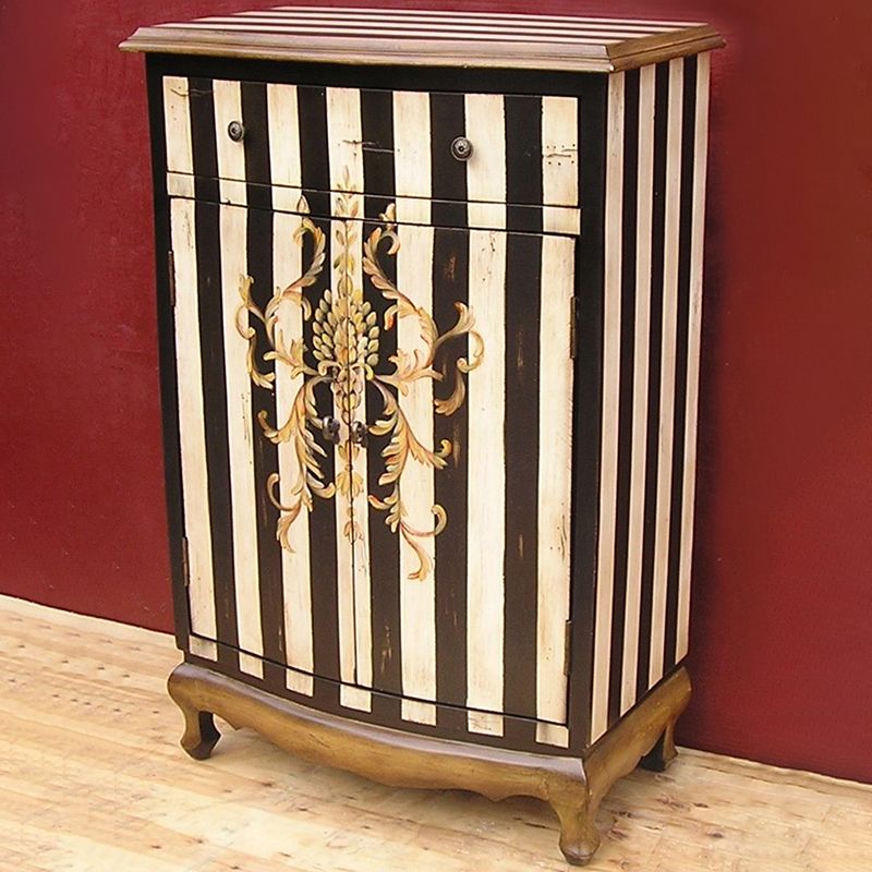 Mid-Century Modern Rectangle Cabinet Wood Side Cabinet with Drawer