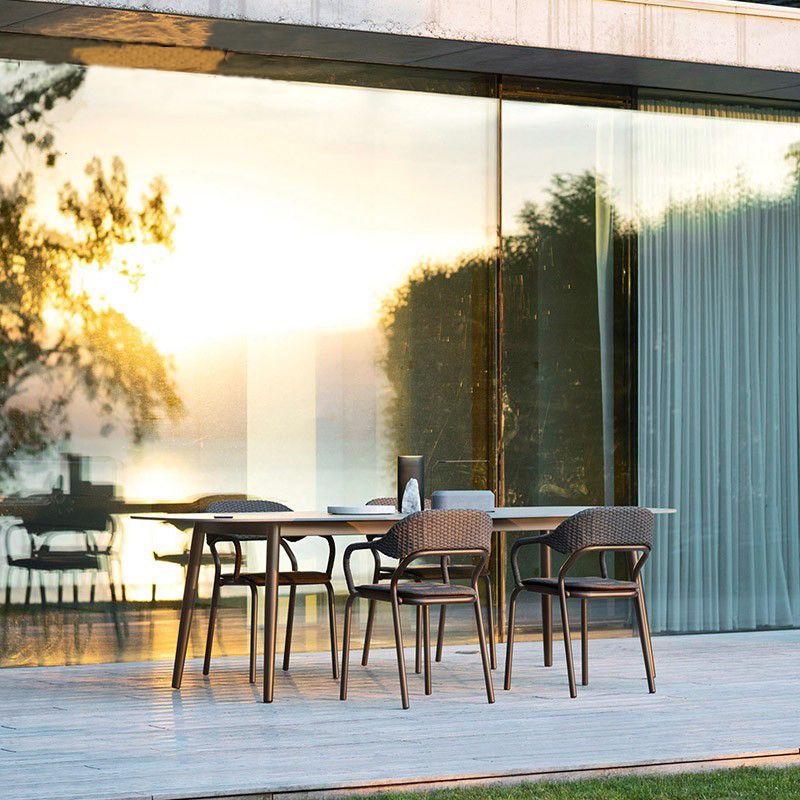 Boho 1/5 Pieces Patio Dining Table Set Rectangular Dining Set