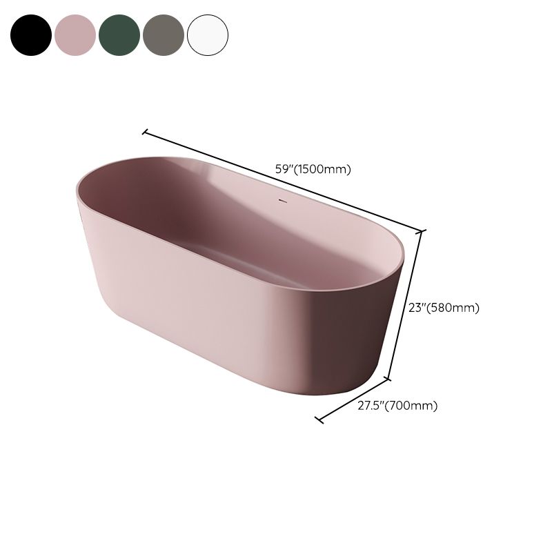 Oval Antique Finish Soaking Bathtub Back to Wall Modern Bath Tub