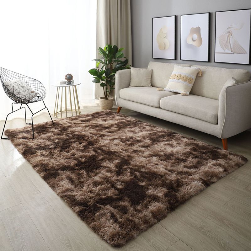 Simplicité Solide Shag Carpet Polyester Raping Indoor Tapis de support sans glissement pour décoration pour la maison