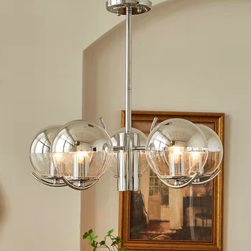 Modern Style Chandelier Household Glass Hanging Light for Sitting Room