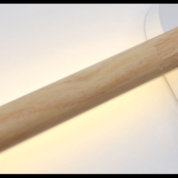Wooden Round Bar Wall Mounted Vanity Light Nordic Style Vanity Fixture for Bathroom