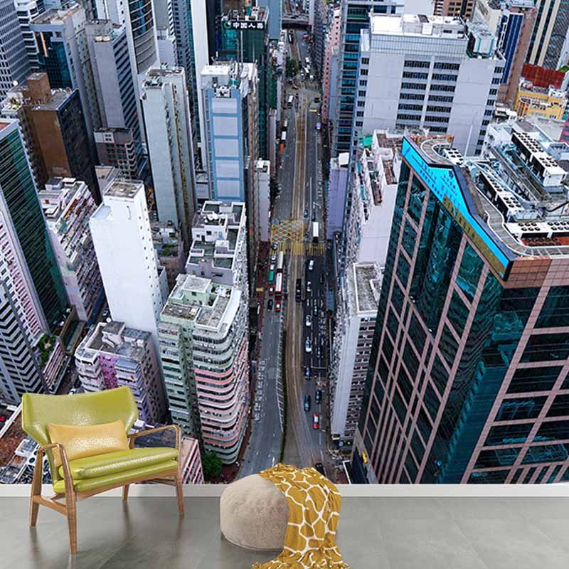 Environment Friendly Resistant Mural Wallpaper Urban Landscape Living Room Wall Mural