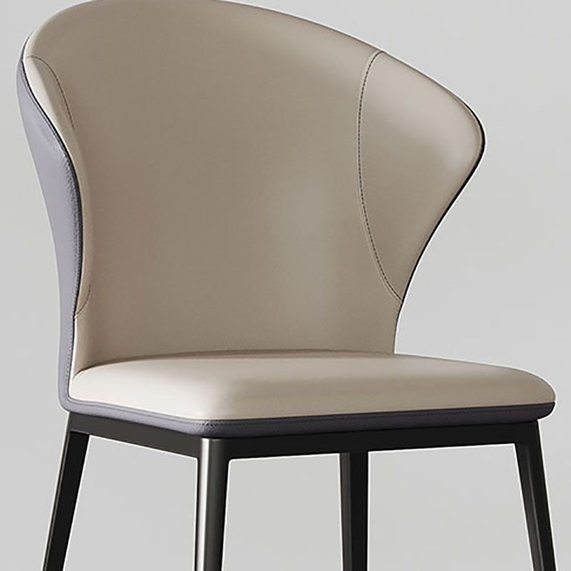 Juego de sillas de metal de estilo industrial, silla lateral con respaldo orejero para cocina y comedor (juego de 2)