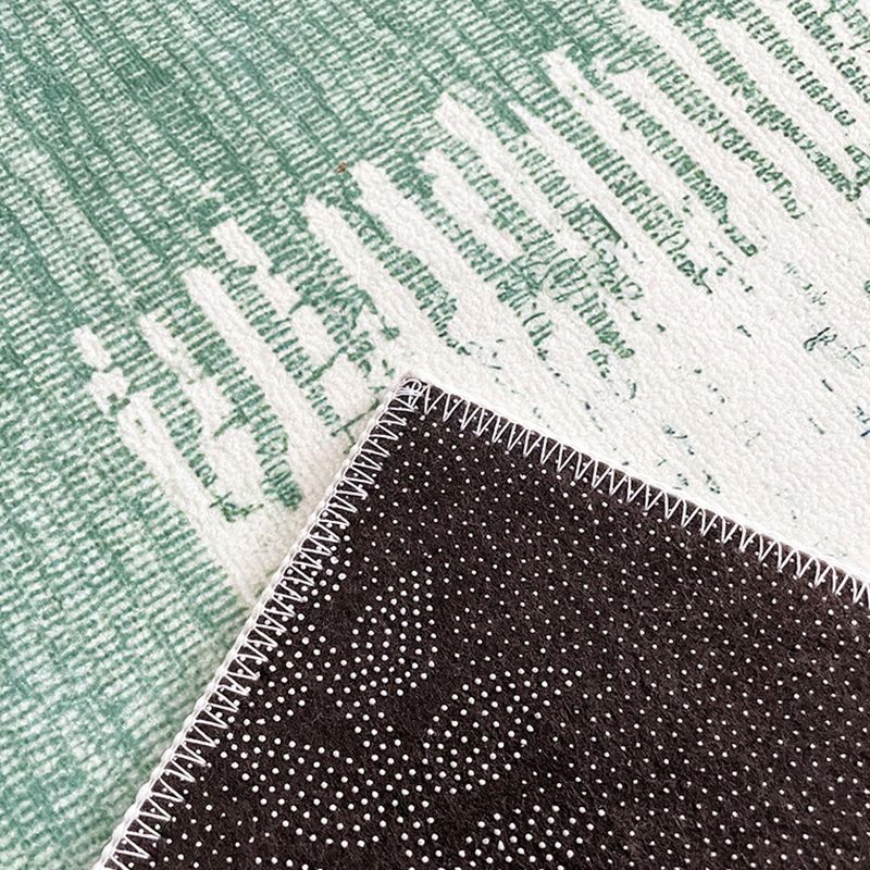 Green Modern Carpet Graphic Polyester Area Carpet Tear Resistant Carpet for Home Decor