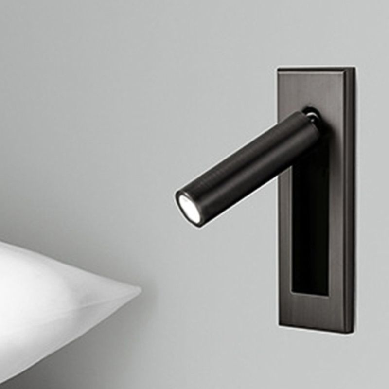Modern Style Rectangular Wall Lighting Fixture Metal 1 Light Wall Mounted Reading Lights