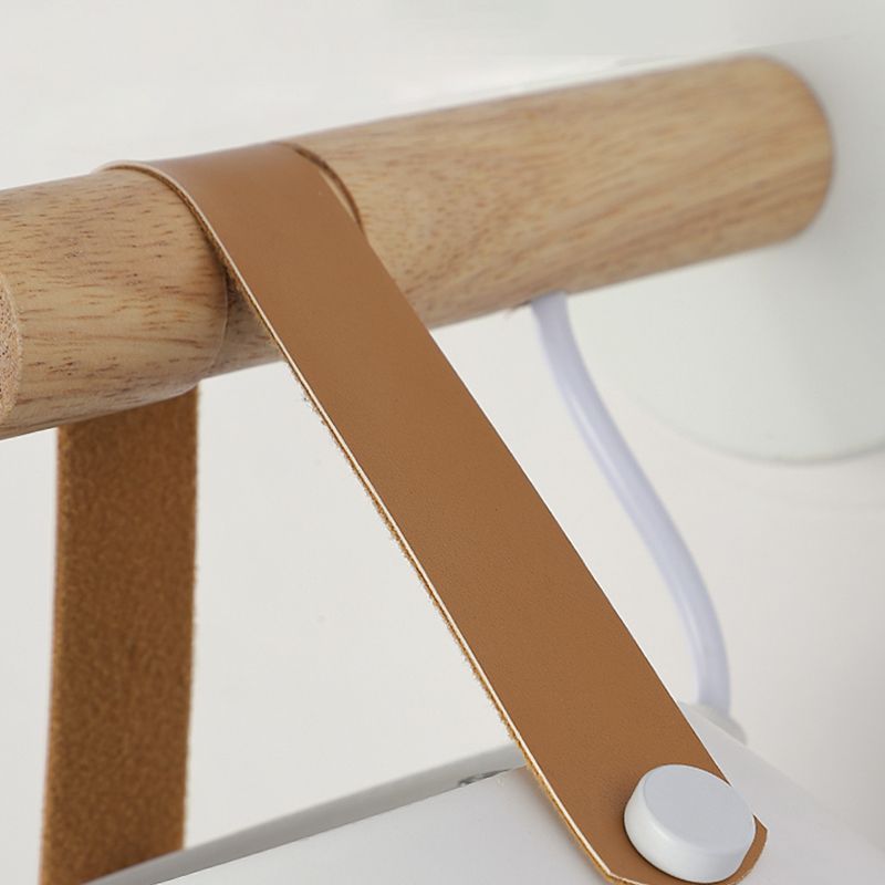 Modern Simple Wall Light Dome Shape Wooden Wall Lamp for Living Room