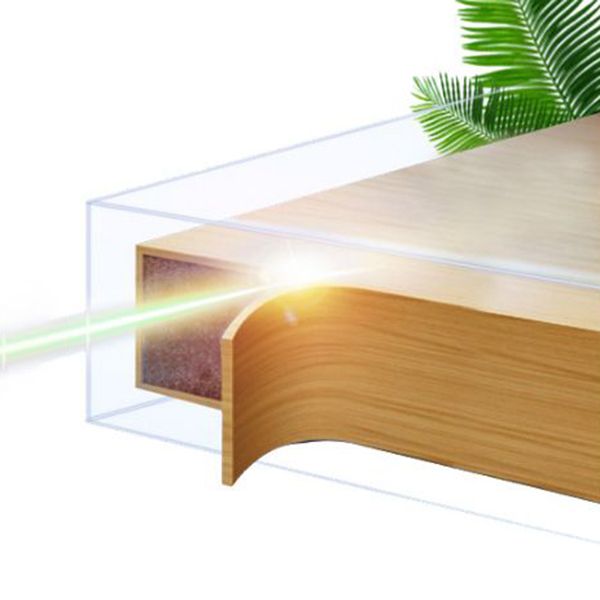 Light Wood Finish Contemporary Storage Cabinet Engineered Wood Indoor Cabinet