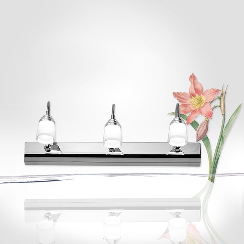 Contemporary Rectangle Shape Vanity Light with Acrylic Shade for Shower Room