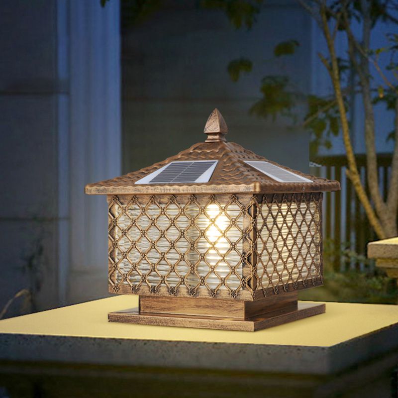 Simple LED Pillar Light Household Solar Lighting Fixture for Garden