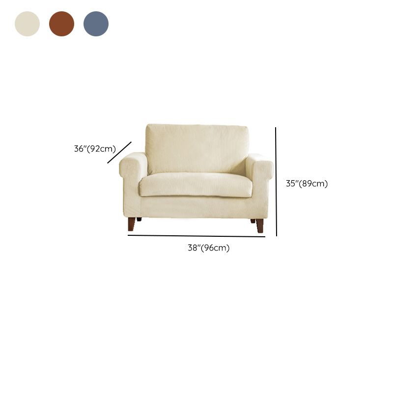 Modernistic Fabric Loveseat with Pillows and Cushion Modern Sofa for Room