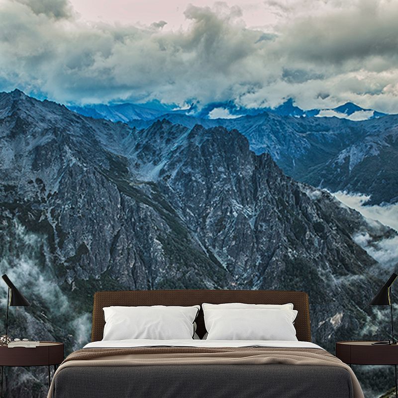 Quiet Mountain View Mural Wallpaper Waterproofing Wall Art, Customized Size Available