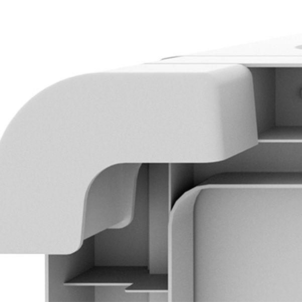 Contemporary Grey / White Chest Plastic Chest with Drawers for Bedroom