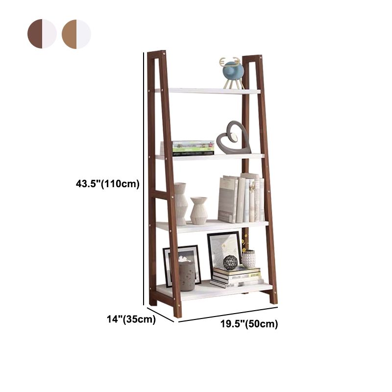 Open Back Bookshelf Scandinavian Style Bookcase for Study Room and Office